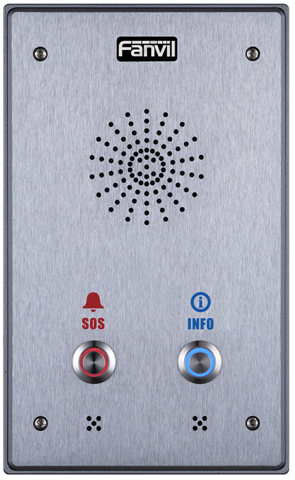 Fanvil I12D 2 Outdoor Audio Intercom, 2 SIP Lines, 2 Button, 2 SIP Lines, PoE, Full-duplex speakerphone, AIO: door access, intercom and paging service Fanvil I12D 2 Outdoor Audio Intercom, 2 SIP Lines, 2 Button, 2 SIP Lines, PoE, Full-duplex speakerphone, AIO: door access, intercom and paging service